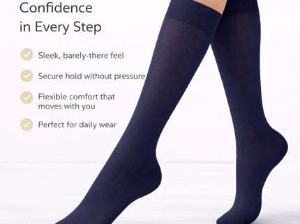 Women's Knee High Socks Trouser Socks, Stretchy Soft Thin Material 6-12 Pairs Pack.