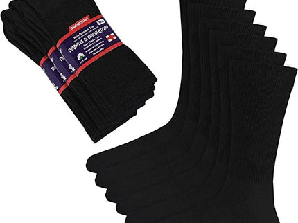 Diamond Star Diabetic Socks, Non-Binding Circulatory Cushion Cotton Crew Diabetic Socks for Men Women