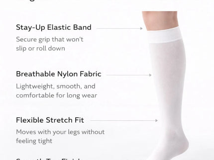 Women's Knee High Socks Trouser Socks, Stretchy Soft Thin Material 6-12 Pairs Pack.
