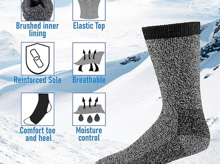 Diamond Star Men's Winter Thermal Socks Heated Sox Ultra Warm Best for Out Door Activities Size 10-13