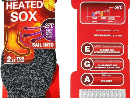 Diamond Star Men's Winter Thermal Socks Heated Sox Ultra Warm Best for Out Door Activities Size 10-13