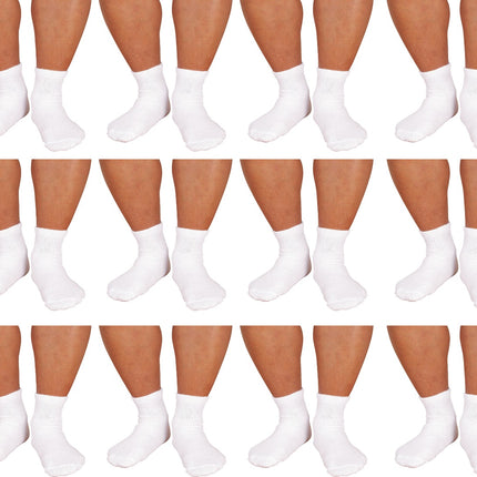 12 PAIRS PACK DIABETIC SOCKS FOR MEN WOMEN NON-BINDING DOCTOR APPROVED ANKLE SOCKS WHITE , BLACK , GREY COLORS