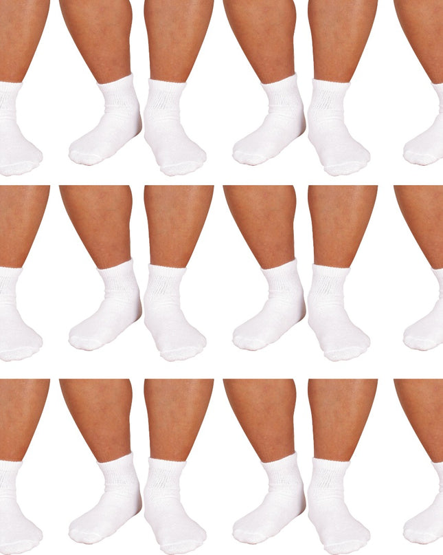 12 PAIRS PACK DIABETIC SOCKS FOR MEN WOMEN NON-BINDING DOCTOR APPROVED ANKLE SOCKS WHITE , BLACK , GREY COLORS