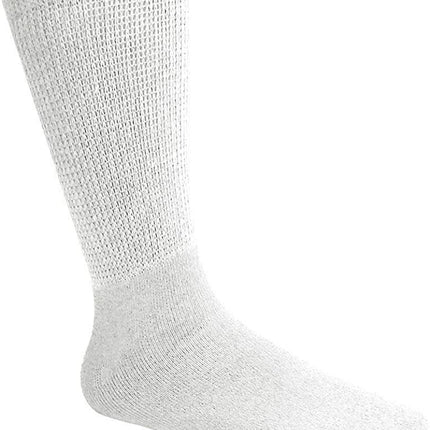 Diabetic Socks, Non-Binding Circulatory Cushion Cotton Crew Diabetic Socks for Men Big & Tall Extra Wide Top