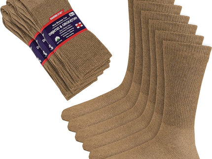 Diamond Star Diabetic Socks, Non-Binding Circulatory Cushion Cotton Crew Diabetic Socks for Men Women