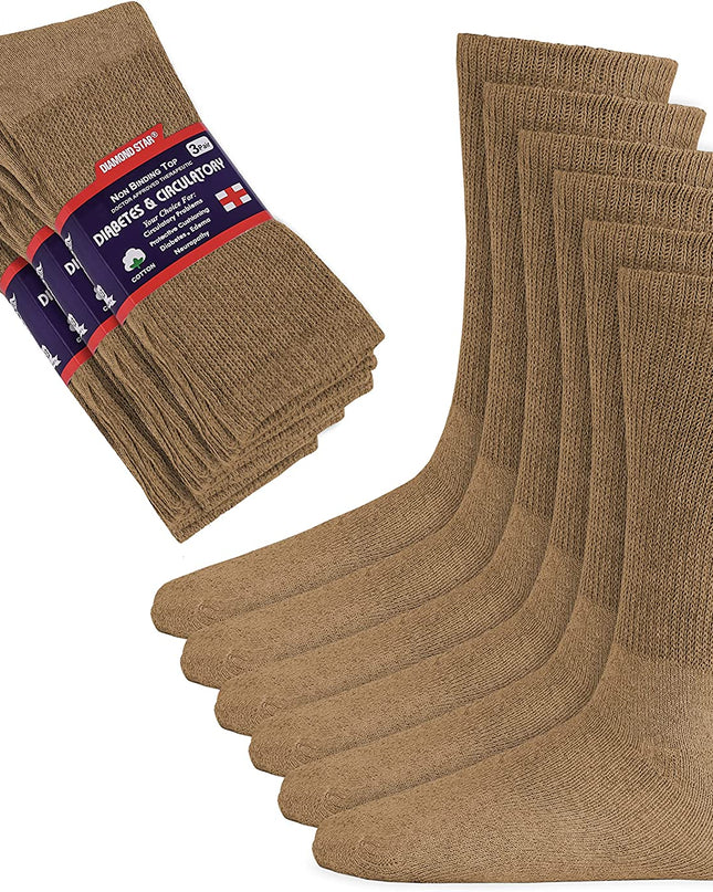 3-12 Pairs Men Women Circulatory Health Diabetic Crew Socks 9-11 10-13 13-15