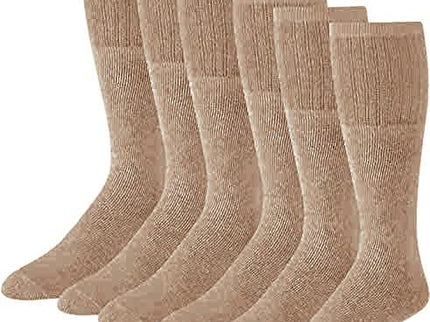 Men's 6 pairs Pack Athletic Tube Socks Running Sports OVER THE CALF Full Cushioned Premium Soft Cotton Big and Tall