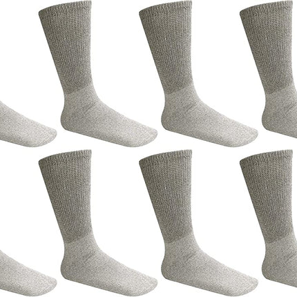 Diabetic Socks, Non-Binding Circulatory Cushion Cotton Crew Diabetic Socks for Men Big & Tall Extra Wide Top