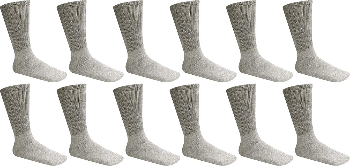Diabetic Socks, Non-Binding Circulatory Cushion Cotton Crew Diabetic Socks for Men Big & Tall Extra Wide Top