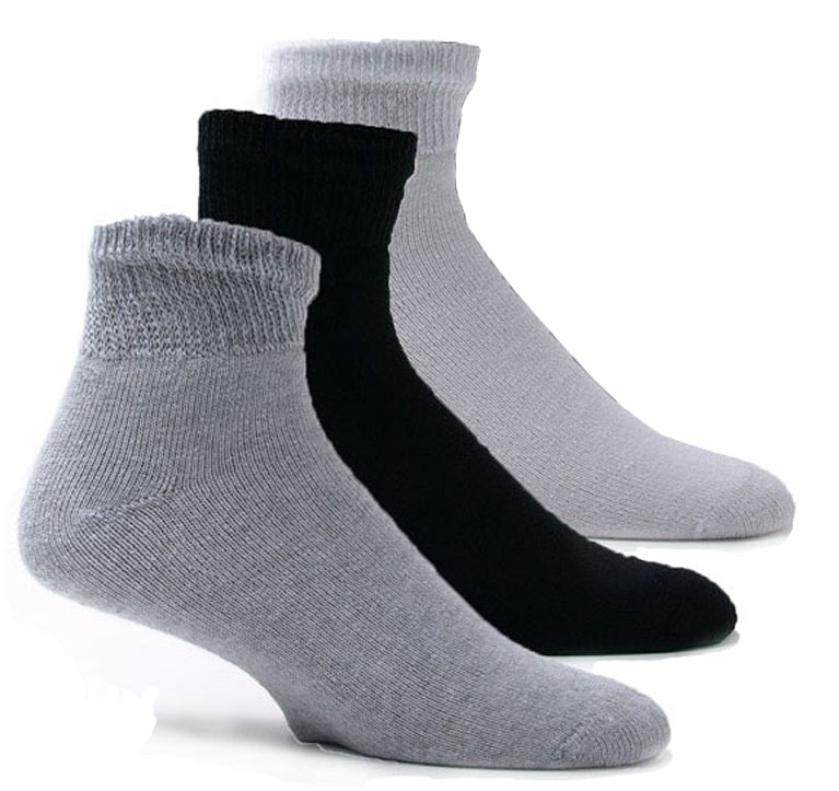 Creswell Sock Mills - 12 Pairs of Mens White Diabetic Ankle Socks 13-15 King Size Made in USA Creswell Sock Mills - 12 Pairs of Mens White Diabetic Ankle Socks 13-15 King Size Made in USA