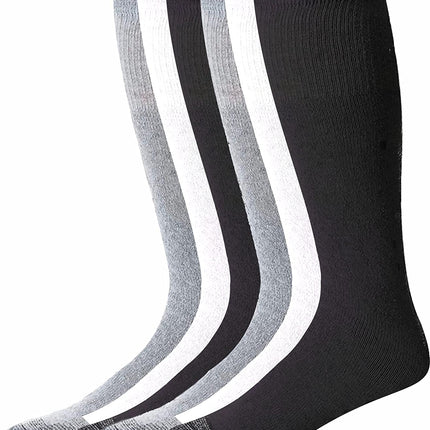 Men's 6 pairs Pack Athletic Tube Socks Running Sports OVER THE CALF Full Cushioned Premium Soft Cotton Big and Tall