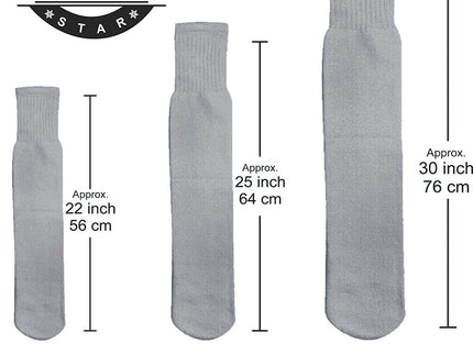 Men's 6 pairs Pack Athletic Tube Socks Running Sports OVER THE CALF Full Cushioned Premium Soft Cotton Big and Tall