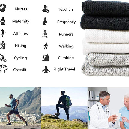 Diabetic Socks, Non-Binding Circulatory Cushion Cotton Crew Diabetic Socks for Men Big & Tall Extra Wide Top