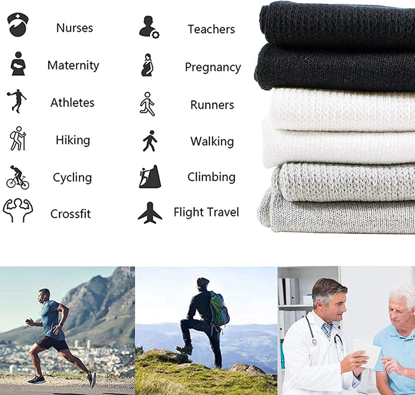 Diabetic Socks, Non-Binding Extra Wide Doctor Approved Cotton Socks for Men’s Women’s