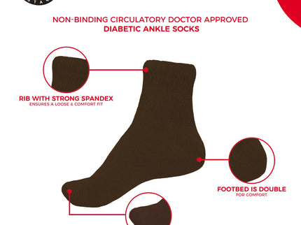3-12 Pairs Men Women Circulatory Health Diabetic Ankle Quarter Socks  9-11 10-13 13-15
