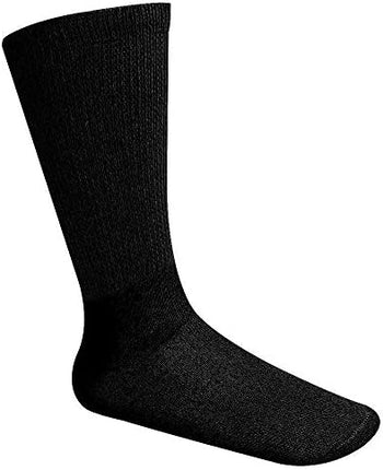 Diabetic Socks, Non-Binding Circulatory Cushion Cotton Crew Diabetic Socks for Men Big & Tall Extra Wide Top