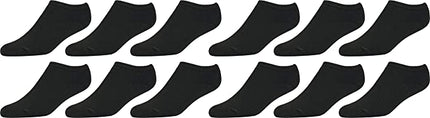 Unisex No Show Socks Comfy Combed Cotton Socks for Men's & Women 12 Pairs Pack