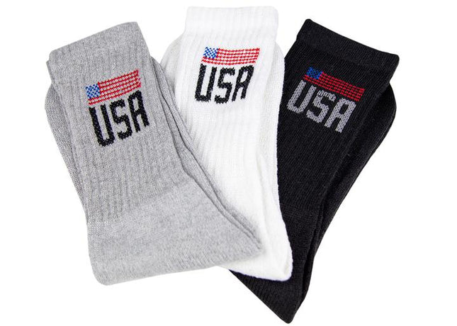 Men’s Casual Cotton Crew Socks USA for All Purpose Work Sports 12 pairs Bulk & Wholesale
