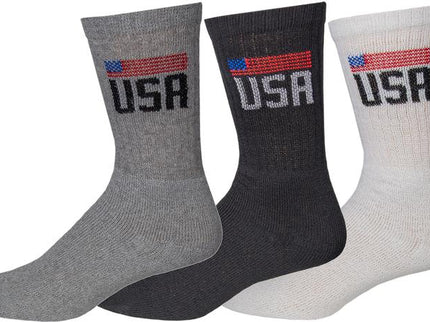 Men’s Casual Cotton Crew Socks USA for All Purpose Work Sports 12 pairs Bulk & Wholesale