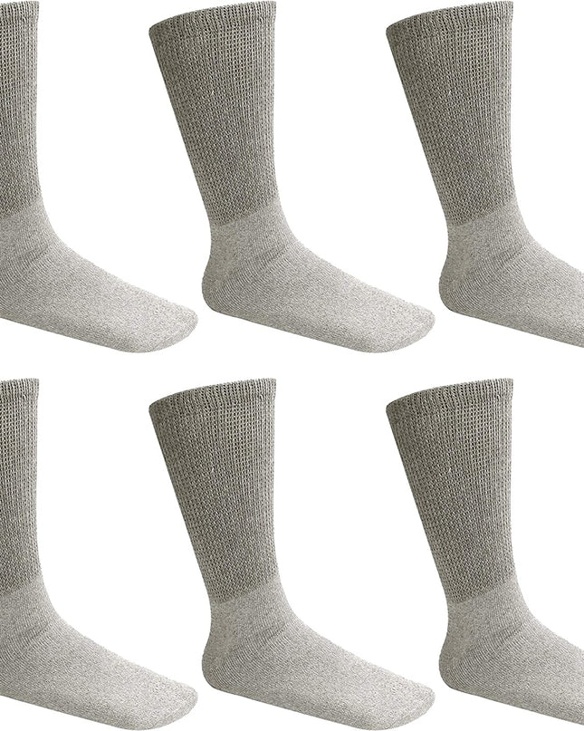 Diabetic Crew Socks Comfort Doctor Approved Non-Binding Circulatory Cotton Cushion Diabetic Socks For Men’s Women’s