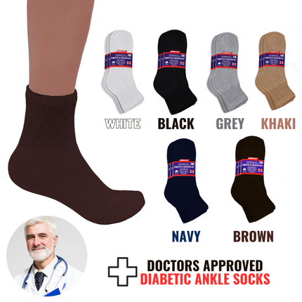 3-12 Pairs Men Women Circulatory Health Diabetic Ankle Quarter Socks  9-11 10-13 13-15