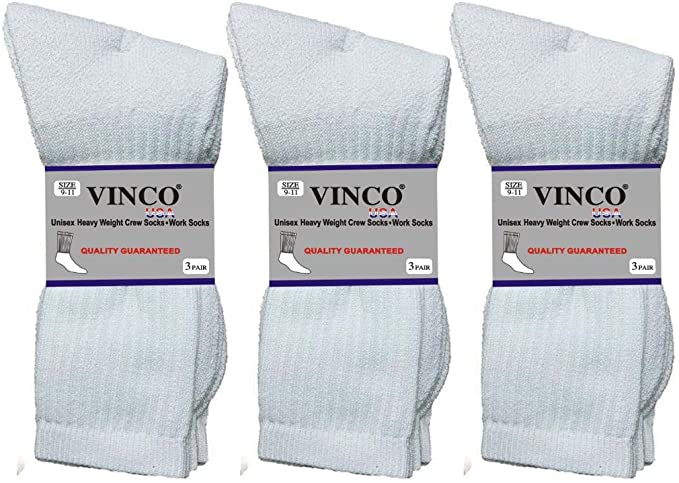 Men’s Casual Cotton Crew Socks for All Purpose Work Sports 60 pairs Bulk & Wholesale ( 9-11 White )