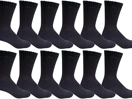 Men’s socks Durable Moisture Control Cotton Crew Socks 6 & 12 Pairs Value Multipack