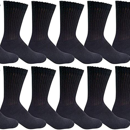 Men’s socks Durable Moisture Control Cotton Crew Socks 6 & 12 Pairs Value Multipack
