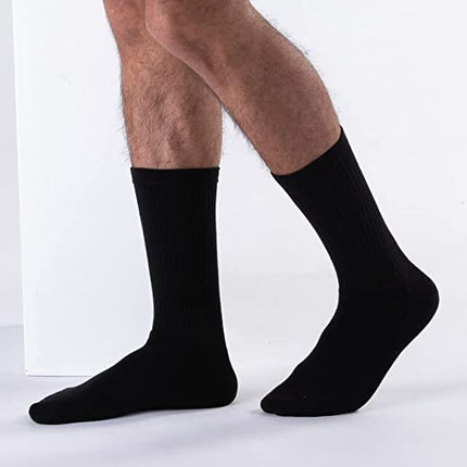 Men’s socks Durable Moisture Control Cotton Crew Socks 6 & 12 Pairs Value Multipack