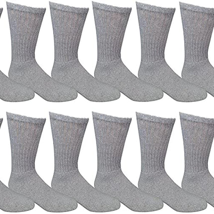 Men’s socks Durable Moisture Control Cotton Crew Socks 6 & 12 Pairs Value Multipack