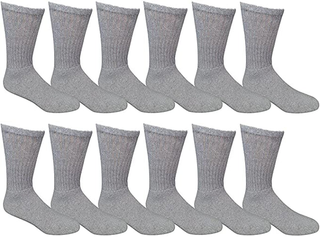 Men’s socks Durable Moisture Control Cotton Crew Socks 6 & 12 Pairs Value Multipack
