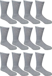 Men’s socks Durable Moisture Control Cotton Crew Socks 6 & 12 Pairs Value Multipack