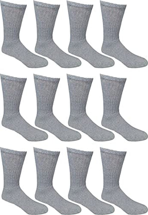 Men’s socks Durable Moisture Control Cotton Crew Socks 6 & 12 Pairs Value Multipack