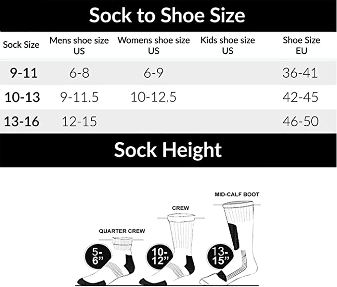 Diabetic Crew Socks Comfort Doctor Approved Non-Binding Circulatory Cotton Cushion Diabetic Socks For Men’s Women’s 6-Pairs Socks Size 9-11