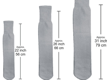 6 Pairs Pack Men's Athletic Tube Socks Running Sports "OVER THE CALF" Full Cushioned Premium Soft Cotton