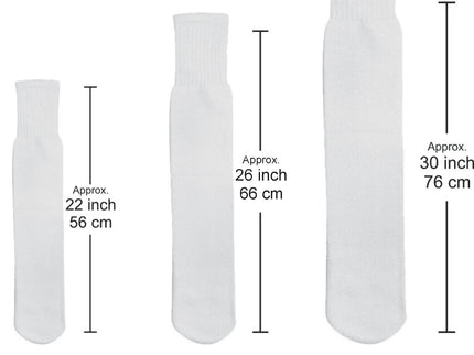 6 Pairs Pack Men's Athletic Tube Socks Running Sports "OVER THE CALF" Full Cushioned Premium Soft Cotton