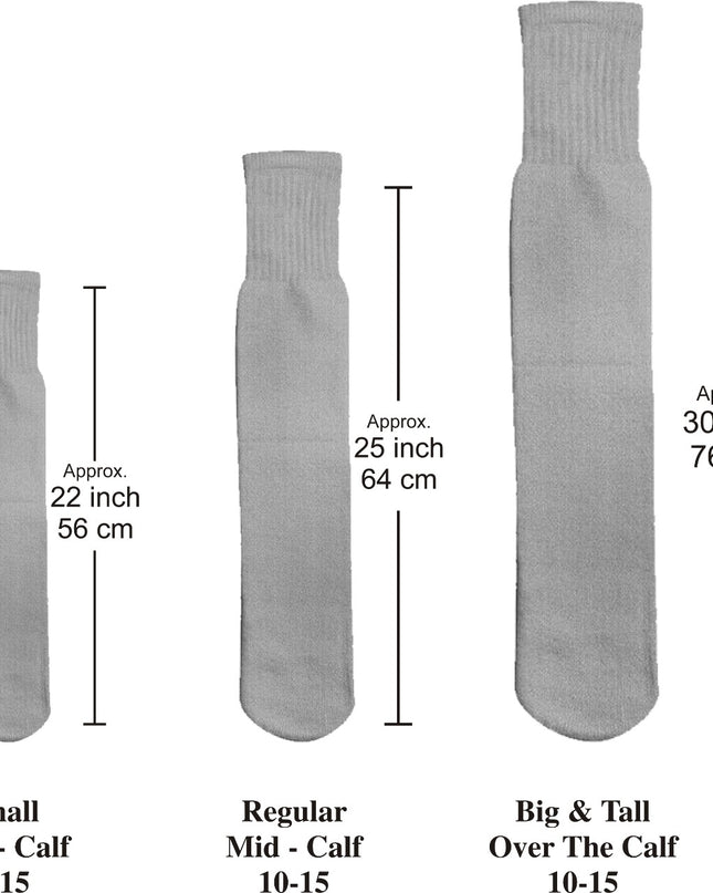 WOMEN'S COTTON TUBE SOCKS, REFEREE STYLE, SIZE 9-15 SOLID GREY