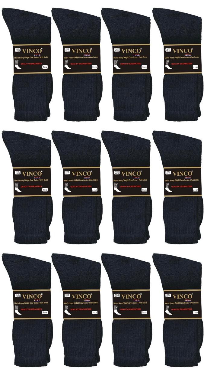 Men’s Casual Cotton Crew Socks for All Purpose Work Sports 12 pairs Bulk & Wholesale