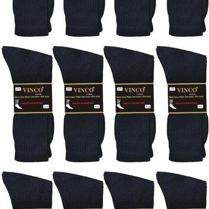 Men’s Casual Cotton Crew Socks for All Purpose Work Sports 12 pairs Bulk & Wholesale