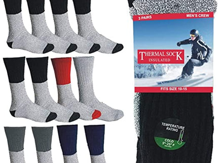 12 Pairs pack Men's Ultra Warm Thermal Winter Socks Thick Boot Socks , Size 10-15
