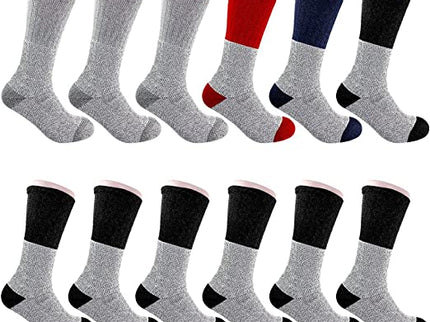 12 Pairs pack Men's Ultra Warm Thermal Winter Socks Thick Boot Socks , Size 10-15