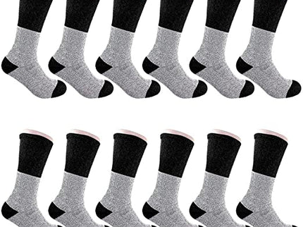 12 Pairs pack Men's Ultra Warm Thermal Winter Socks Thick Boot Socks , Size 10-15