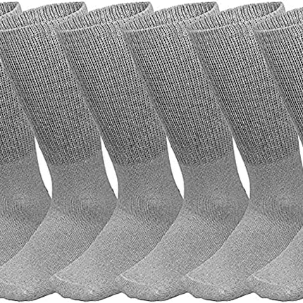 Diabetic Crew Socks Comfort Doctor Approved Non-Binding Circulatory Cotton Cushion For Men’s Women’s 6-Pairs Size