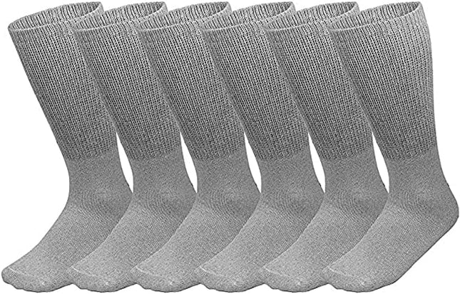 Diabetic Crew Socks Comfort Doctor Approved Non-Binding Circulatory Cotton Cushion For Men’s Women’s 6-Pairs Size