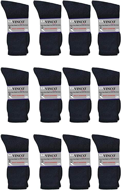 Men’s Casual Cotton Crew Socks for All Purpose Work Sports 60 pairs Bulk & Wholesale ( 9-11 Black )