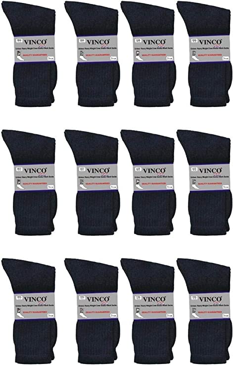 Men’s Casual Cotton Crew Socks for All Purpose Work Sports 60 pairs Bulk & Wholesale (Size 10-13, 9-11)