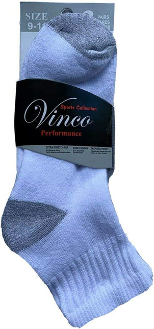 Women's Big and Tall Cushioned Athletic Ankle, White/Melon / Black 12 Pairs Pack Sock Size: 9-11 UNISEX (White with Grey Heel & Toe)