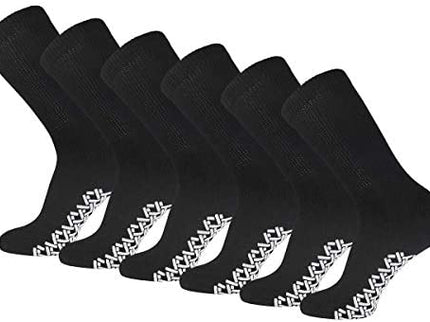 12 Pairs pack Men's & Women's Diabetic Loos Top Therapeutic Anti Slip Non Skid Gripper Soft Cotton Full Cushioned Crew Socks