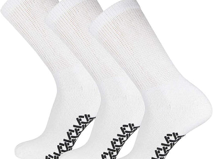12 Pairs pack Men's & Women's Diabetic Loos Top Therapeutic Anti Slip Non Skid Gripper Soft Cotton Full Cushioned Crew Socks