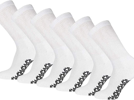 12 Pairs pack Men's & Women's Diabetic Loos Top Therapeutic Anti Slip Non Skid Gripper Soft Cotton Full Cushioned Crew Socks